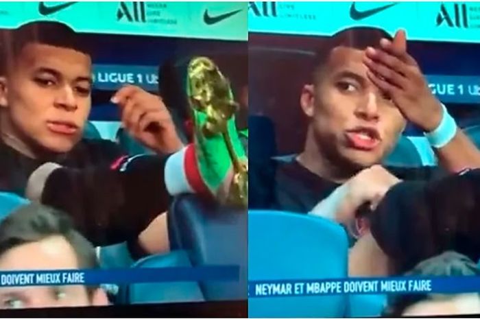 Kylian Mbappe marah karena tak dioper oleh Neymar.