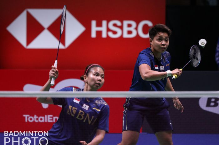 Pasangan ganda putri Indonesia, Greysia Polii/Apriyani Rahayu, pada laga terakhir Grup C Sudirman Cup 2021 di Energia Areena, Vantaa, Finlandia, Rabu (29/9/2021).