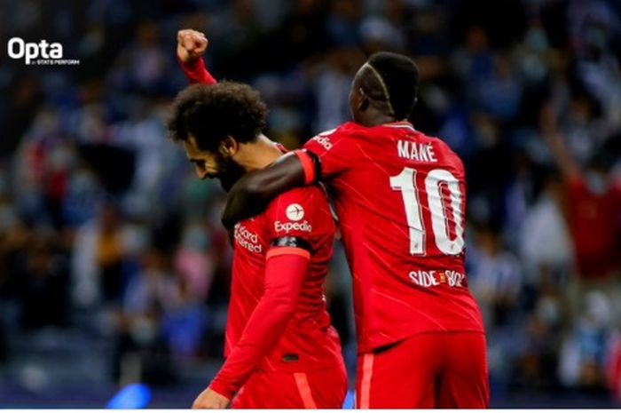 Pemain Liverpool, Mohamed Salah dan Sadio Mane.