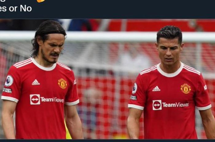 Keberadaan Edinson Cavani disebut-sebut lebih disukai para pemain Manchester United daripada Cristiano Ronaldo.