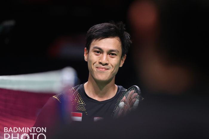 Pebulu tangkis tunggal putra, Shesar Hiren Rhustavito menjadi penentu kemenangan Indonesia atas Taiwan pada laga terakhir Grup A Thomas Cup 2020 di Ceres Arena, Aarhus, Denmark, Rabu (13/10/2021).