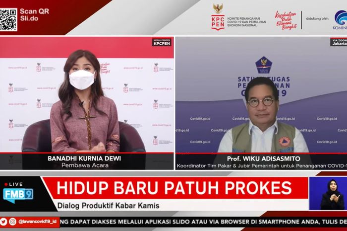 Koordinator Tim Pakar &amp; Juru Bicara Pemerintah untuk Penanganan Covid-19 Wiku Bakti Bawono Adisasmito.