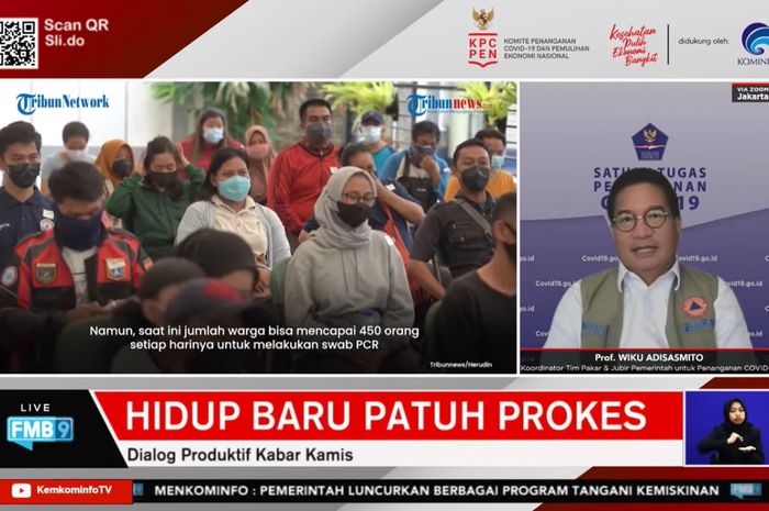 Koordinator Tim Pakar &amp; Juru Bicara Pemerintah untuk Penanganan Covid-19 Wiku Bakti Bawono dalam Dialog Produktif Forum Merdeka Barat 9 (FMB 9) - KPCPEN, Kamis (14/10).