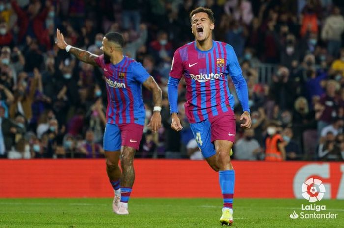 Kemenangan Barcelona atas Valencia diwarnai debut Sergio Aguero dan gol perdana Philippe Coutinho pada tahun 2021. 