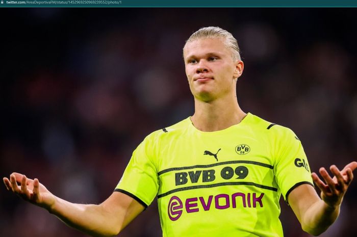 Penyerang Borussia Dortmund, Erling Haaland, mengalami cedera.