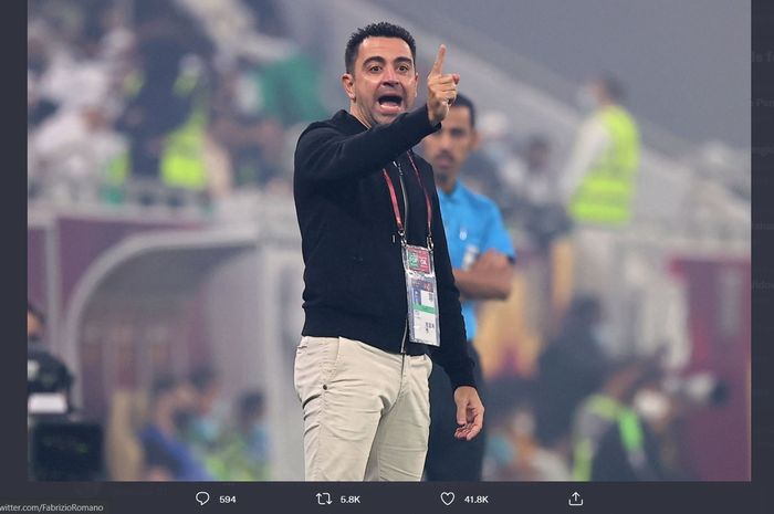 Xavi ketika menjadi pelatih Al-Sadd.