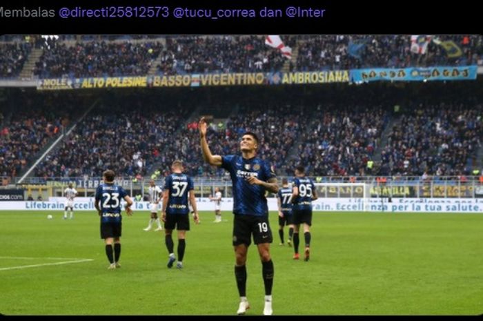 Penyerang Inter Milan, Joaquin Correa, mencetak brace ke gawang Udinese