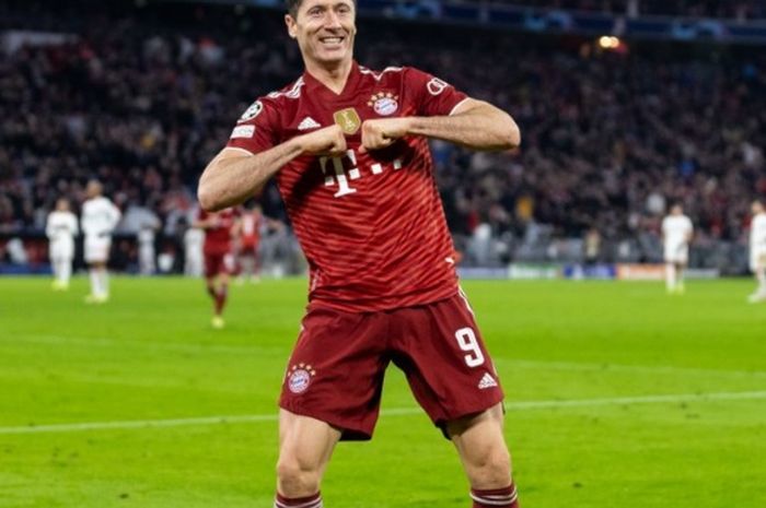 Striker Bayern Muenchen, Robert Lewandowski.