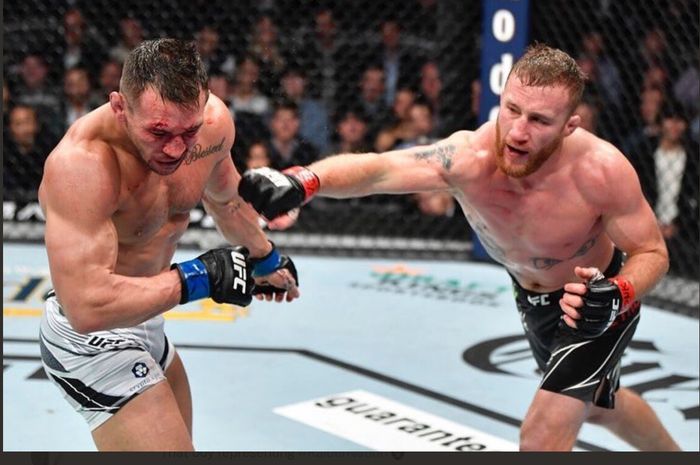 Duel Justin Gaethje vs Michael Chandler di UFC 268, Minggu (7/11/2021) WIB di Madison Square Garden, New York.