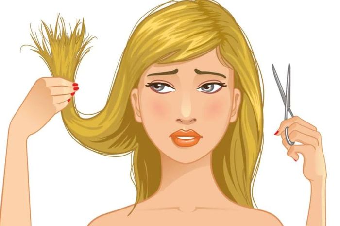 Ilustrasi memotong rambut