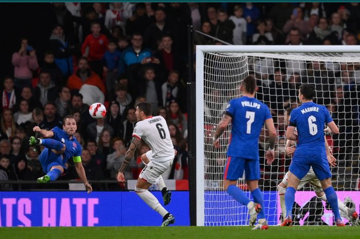 Kapten timnas Inggris, Harry Kane, berhasil mencetak hat-trick ke gawang Albania.