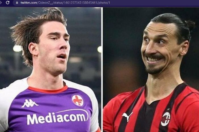 Laga antara Fiorentina dan AC Milan akan menampilkan duel antara fan dan idolanya, yakni Dusan Vlahovic melawan Zlatan Ibrahimovic. 