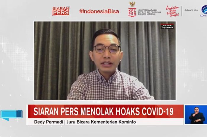 Juru Bicara Kementerian Komunikasi dan Informatika (Kominfo) Dedy Permadi.