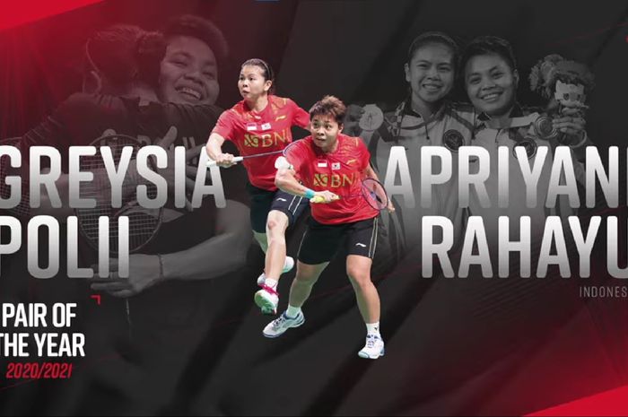 Greysia Polii/Apriyani Rahayu dinobatkan sebagai pasangan ganda terbaik tahun ini oleh BWF.