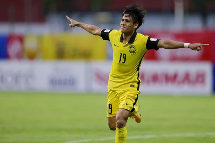 Sayap Timnas Malaysia Akhyar Rashid menjadi man of the match dalam duel melawan Kamboja di Piala AFF 2020, Senin (6/12/2021), di Stadion Bishan, Singapura.