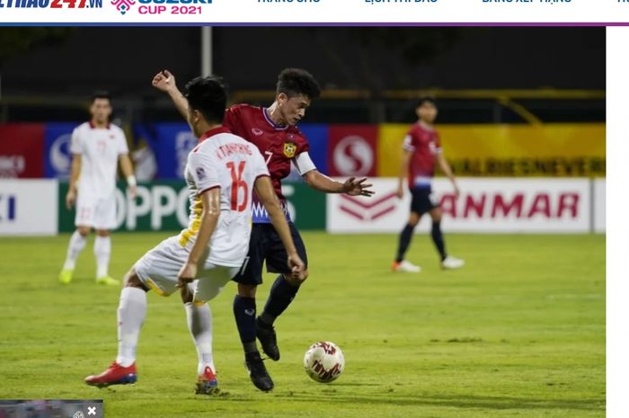 Pertandingan Laos vs Vietnam di Piala AFF 2020, Senin (6/12/2021).