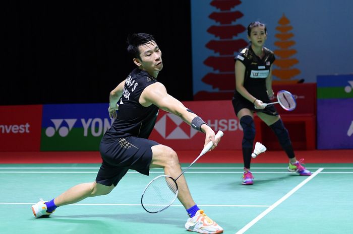 Pasangan ganda campuran Malaysia, Chan Peng Soon/Goh Liu Ying, pada Indonesia Masters 2021 di Bali International Convention Centre, Nusa Dua.