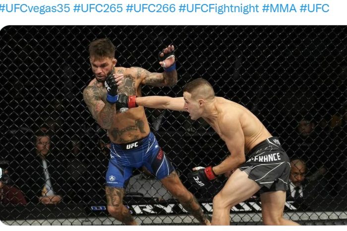 Kai Kara-France mengalahkan Cody Garbrandt di UFC 269, Minggu (12/12/2021) WIB di Las Vegas. 