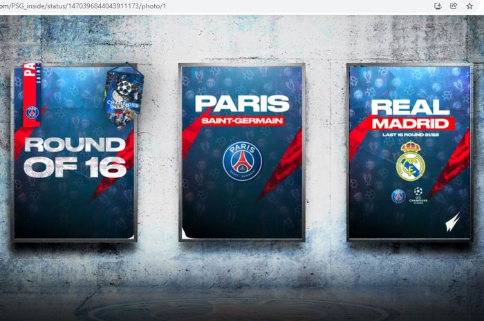 Ilustrasi babak 16 besar Liga Champions 2021-2022 PSG vs Real Madrid.