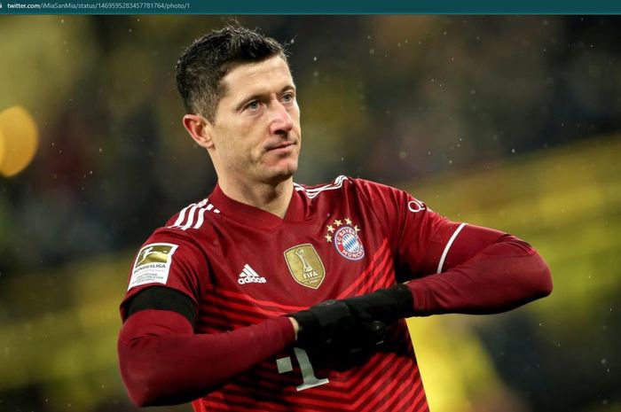 Penyerang Bayern Muenchen, Robert Lewandowski.