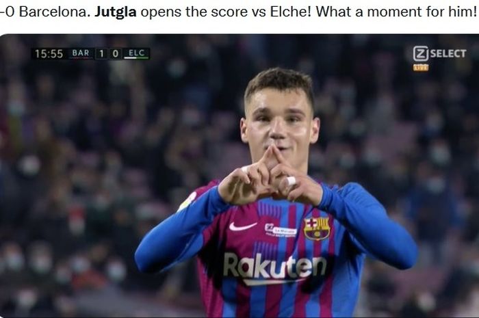 Pemain muda Barcelona, Ferran Jutgla.