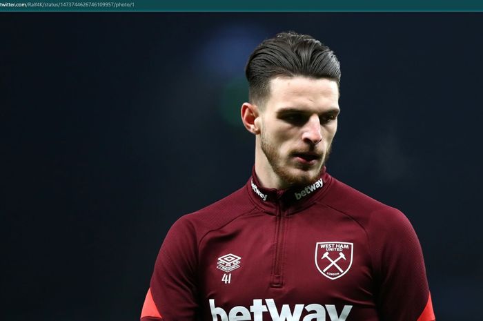 Declan Rice masuk radar pembelian Arsenal dan Man City di bursa transfer musim panas 2023.