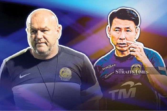 Pelatih Timnas Malaysia Tan Cheng Hoe (kanan) dan Bojan Hodak.  Malaysia sedang gonjang-ganjing seusai disingkirkan Timnas Indonesia dari Piala AFF 2020.