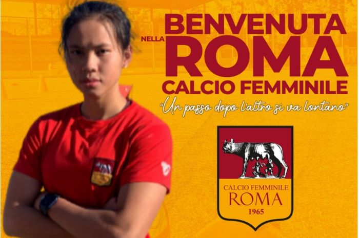 Postingan Resmi Kedatangan Pemain Belakang Timnas Indonesia, Shalika Aurelia di Situs Resmi Klub Roma Calcio Feminile. Disitu ditulis 