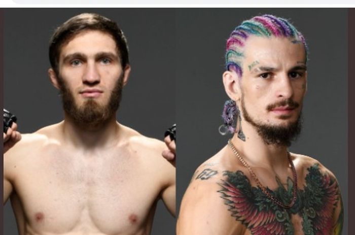 Kolase foto Said Nurmagomedov (kiri) dan Sean O'Malley (kanan). Keduanya merupakan petarung UFC di kelas bantam.