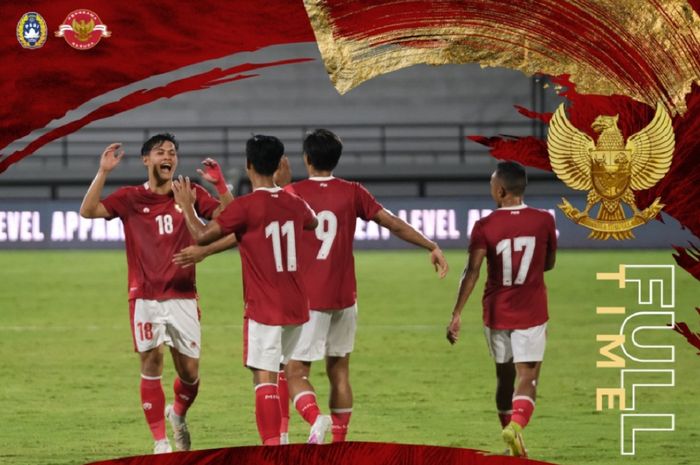 Timnas Indonesia menang 4-1 atas Timor Leste dalam uji coba internasional di Stadion Kapten I Wayan Dipta, Gianyar, Bali, Kamis (27/1/2022).