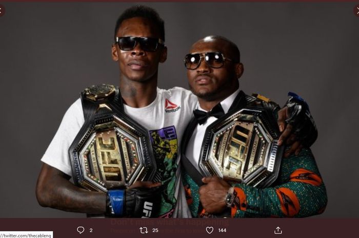 Juara kelas menengah Israel Adesanya dan juara kelas welter Kamaru Usman pada UFC. Keduanya saling menaruh respek karena sama-sama berasal dari Nigeria. 