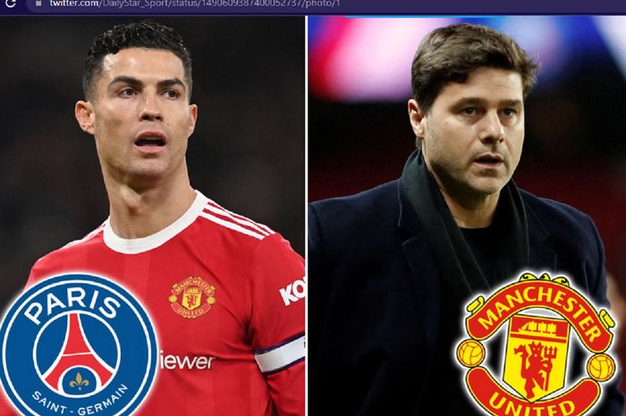 Paris Saint-Germain (PSG) dilaporkan rela melepas Mauricio Pochettino ke Manchester United, asalkan ditukar dengan Cristiano Ronaldo. 