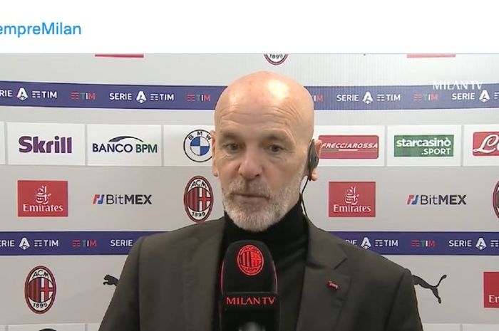 Pelatih AC Milan, Stefano Pioli.