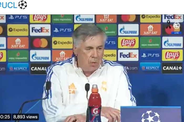 Pelatih Real Madrid, Carlo Ancelotti.