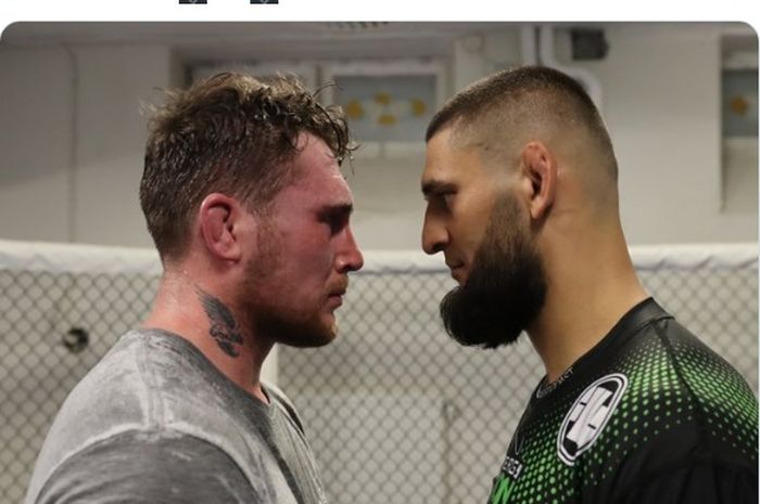 Jagoan UFC, Khamzat Chimaev (kanan), dan Darren Till (kiri).