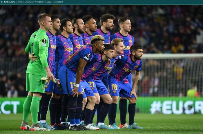 Skuad Barcelona di play-off Liga Europa 2021-2022.