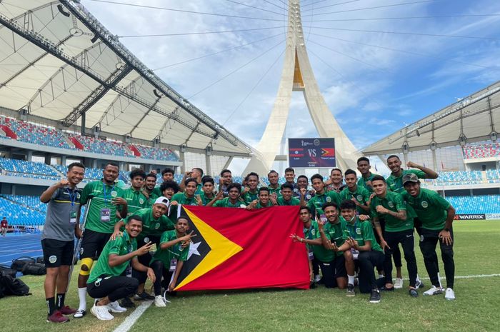 Skuad timnas U-23 Timor Leste di Piala AFF U-23 2022 di Kamboja.