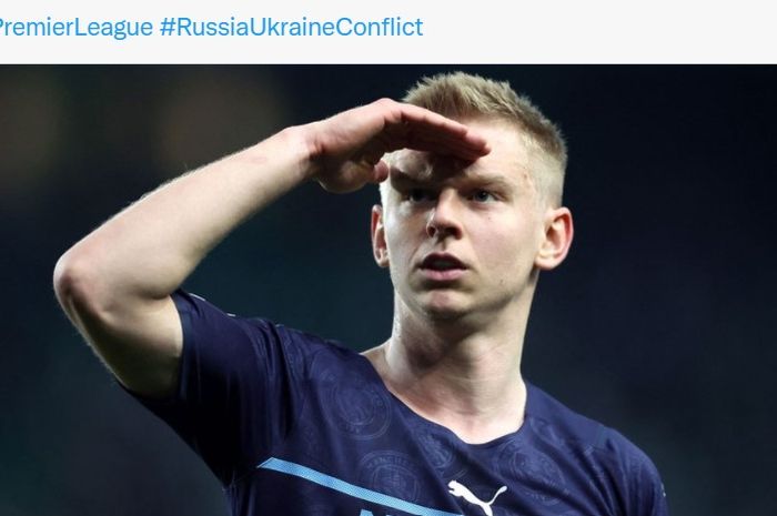 Bek kiri Manchester City, Oleksandr Zinchenko.