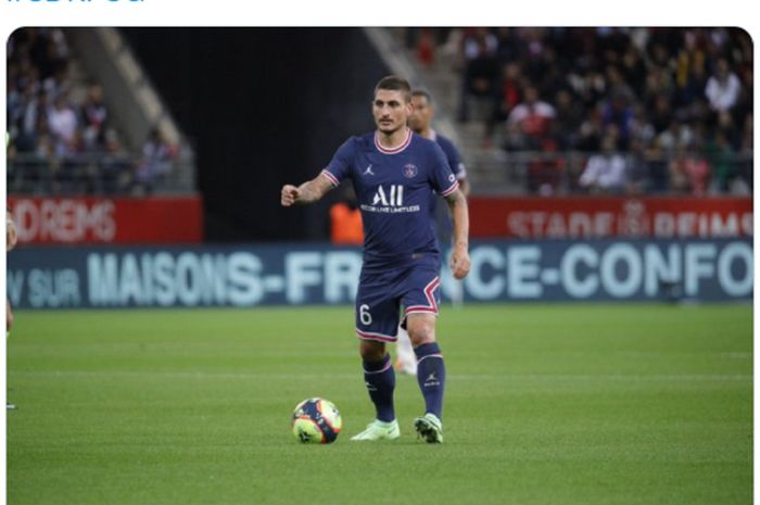 Usai mengantarkan PSG meraih gelar juara Liga Prancis 2021-2022, Marco Verratti mengukir rekor baru.