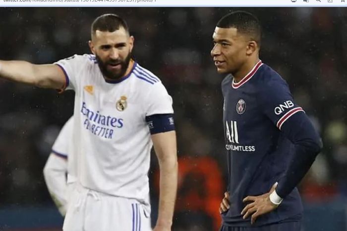 Kylian Mbappe diperkirakan sudah siap-siap pindah ke Real Madrid setelah diketahui mengobrol dengan Karim Benzema selama 15 menit.