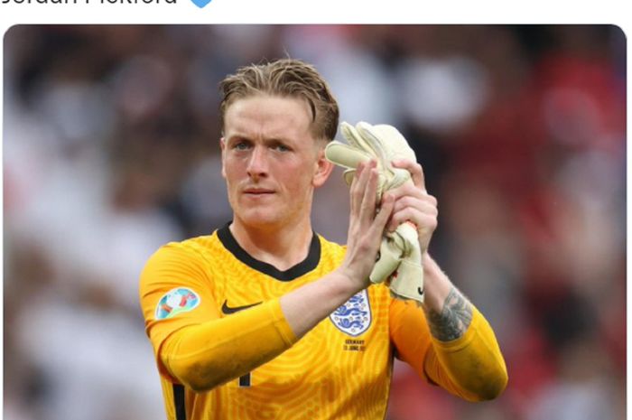 Penjaga gawang timnas Inggris, Jordan Pickford.