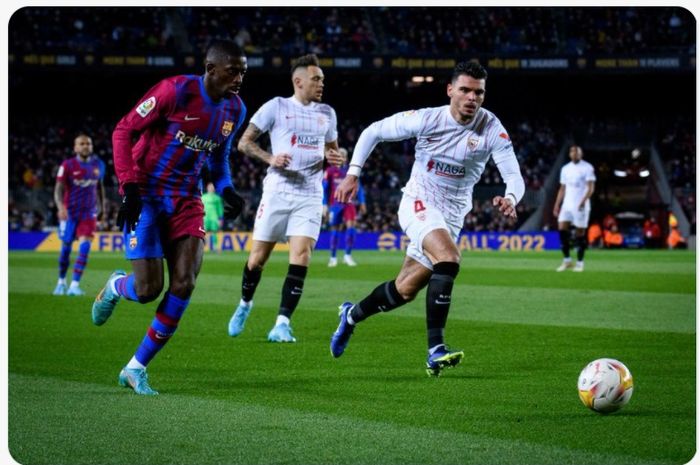 Laga Barcelona vs Sevilla di Liga Spanyol, Minggu (3/4/2022) di Camp Nou.