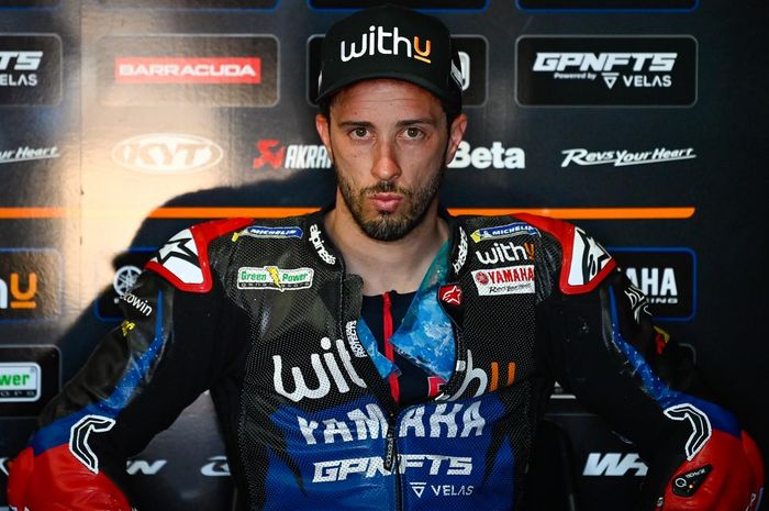 Pembalap WithU Yamaha RNF, Andrea Dovizioso, pada seri balap MotoGP Argentina di Sirkuit Termas de Rio Hondo.