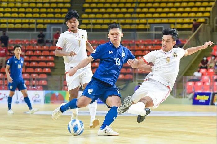 Timnas Futsal Indonesia menghadapi tuan rumah Thailand dalam laga ketiga Grup A Piala AFF Futsal 2022, Selasa (5/4/2022) sore WIB.