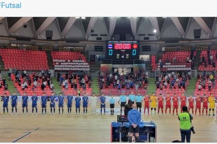 Timnas futsal Thailand melawan timnas futsal Vietnam di babak semifinal Piala AFF Futsal 2022, Jumat (8/4/2022) sore WIB.