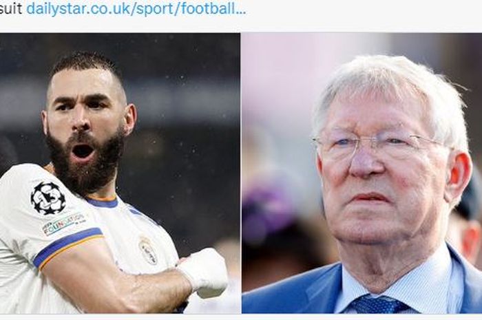 Karim Benzema (foto kiri) dan Sir Alex Ferguson.