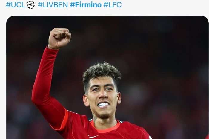 Berkat dua golnya ke gawang Benfica, Roberto Firmino kini lebih jago dari dua mantan pemain asal Belanda, yakni Johan Cruyff dan Marco van Basten.