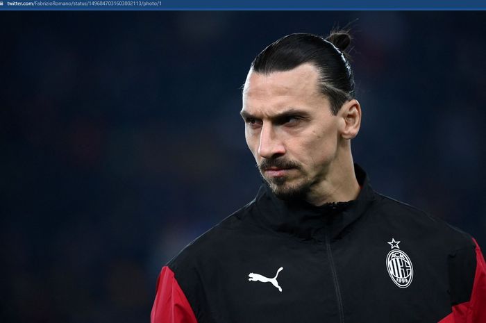 Penyerang gaek AC Milan asal Swedia, Zlatan Ibrahimovic.