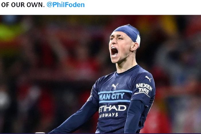 Phil Foden menjadi sorotan dalam laga Atletico Madrid versus Manchester City dalam leg kedua perempat final Liga Champions di Stadion Wanda Metropolitano, Rabu (13/4/2022) waktu setempat atau Kamis pukul 02.00 WIB.