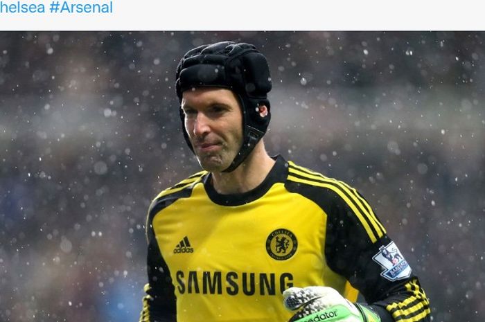 Mantan kiper Chelsea, Petr Cech, yang pernah memperkuat Chelsea dari 2004 sampai tahun 2015.